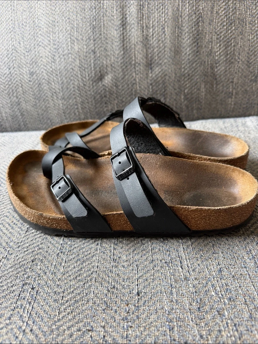 Birkenstock MAYARI Earth Black Leather Sandals Size: 39( L8/M6)